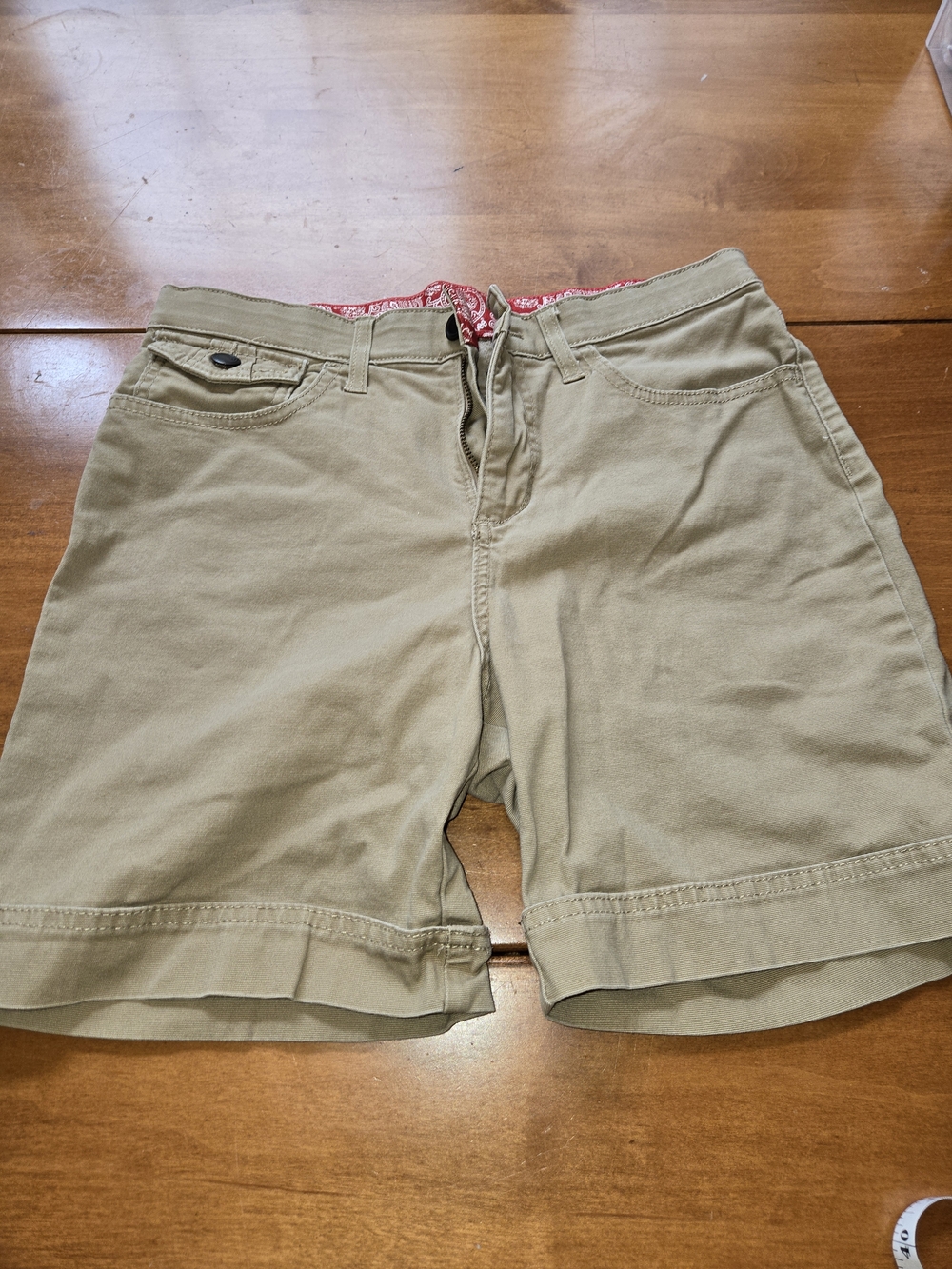 Women's Khaki Cotton Casual Shorts - Neutral Tan